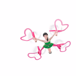 Jamara Quadrella, 4 rotors, 11,11 m/s, 300 mAh, Vert, Rose