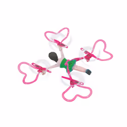 Jamara Quadrella 4 rotors 300 mAh Vert, Rose