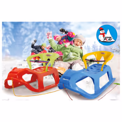 Jamara 460366 traîneau Luge classique Vert, Rouge Plastique