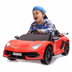 Jamara Lamborghini Aventador SVJ, 3 an(s), 4 roue(s), Noir, Rouge, Batteries requises