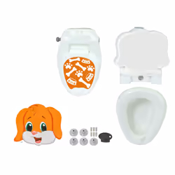 Jamara 460959 siège de toilette Orange, Blanc