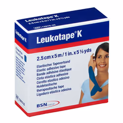 BSN Medical Leukotape K Bande Adhésive Elastique Bleu 2.5cm x 5m