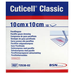 Essity Cuticell Classic 10 Compresses de Gaze Paraffinée 10 cm x 10 cm