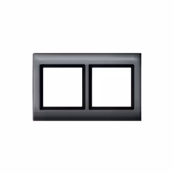 MERTEN 400214 PLAQUE DE FINITION AQUADESIGN, 2 POSTES, ANTHRACITE