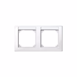 MERTEN 471219 PLAQUES DE FINITION M-SMART, 2 POSTES ÉTIQUETÉS, MONTAGE HORIZONTALE, BLANC BRILLANT