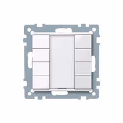 Interrupteur à 4 entrées « plus » Couleur : blanc polaire brillant Modèle : System M