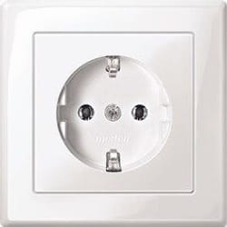Merten MEG2301-1419 boitier de prise de courant Type F Blanc
