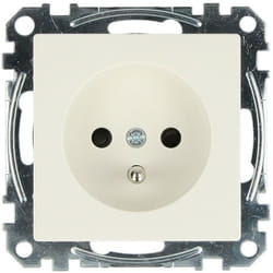 Merten - Prise avec protection contact System m blanc polaire brillant, terre