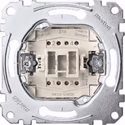 Merten MEG3112-0000, Interrupteur à balancier, 2P, Métallique, IP20, 250 V, 10 A