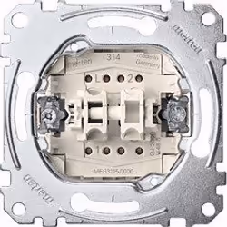 Merten MEG3115-0000, Commutateur rotatif, 1P, Métallique, IP20, 250 V, 10 A