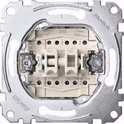 Merten MEG3626-0000, Interrupteur à balancier, 1P, Métallique, IP20, 250 V, 10 A