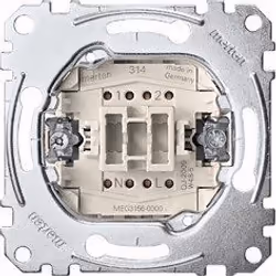 Merten MEG3156-0000, Bouton-poussoir, 1P, Métallique, IP20, 250 V, 10 A