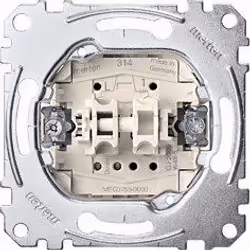 Merten MEG3755-0000, Bouton-poussoir, 1P, Métallique, IP20, 250 V, 10 A