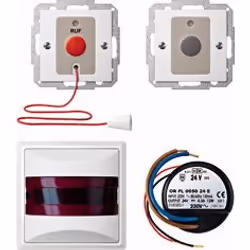 Merten MEG4849-1419, Bouton-poussoir, Thermoplastique, Blanc, 24 V, IP20, 230 V