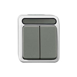Schneider electric 1 pièce komplett serienschalter aquastar gris 4074980 Merten MEG3115-8029