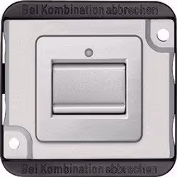 Merten MEG3156-7060, Bouton-poussoir, 1P, Argent, IP20, 250 V, 10 A