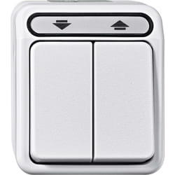 Merten - Bouton-poussoir pour volet roulant 4075012 aquastar blanc polaire X507381