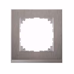 Merten MEG4010-3646, Aluminium, Acier inoxydable, Métal, Thermoplastique, Sans vis, Merten, 1 pièce(s)