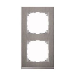 Merten MEG4020-3646 Plaque de commutation et obturateur Aluminium, Acier inoxydable