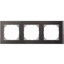Merten MEG4030-3669 Plaque de commutation et obturateur Aluminium, Noir