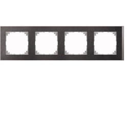 Merten MEG4040-3669 Plaque de commutation et obturateur Aluminium, Noir