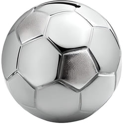 Tirelire - ZILVERSTAD - A6007260 - Ballon de Football - Argenté Laqué - Enfant