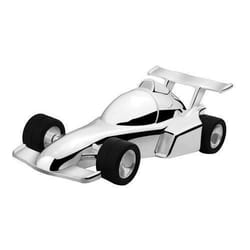 Tirelire - Zilverstad - 6357261 - Voiture Course - Argenté Laqué - Enfant