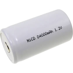 D-D4000H Pile rechargeable spéciale LR20 (d) résiste aux températures élevées, flat-top NiCd 1.2 v 4000 mAh - Mexcel