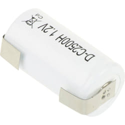 D-C2500B Pile rechargeable spéciale LR14 (c) cosses à souder en u, flat-top NiCd 1.2 v 2500 mAh - Mexcel