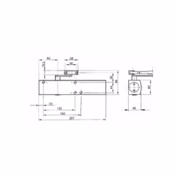 Force de fermeture réglable de 1 à 6, et force 5-7 Une seule dimension de ferme-porte Indicateur optique de la force de ferme ...