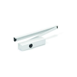 Ferme-porte en applique ts wood force 3 fixe bras glissière - blanc Geze