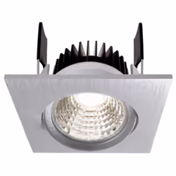 Deko-Light 565284, Spot lumineux encastrable, LED, 6 W, 2700 K, 580 lm, Argent