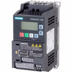 description SINAMICS V20 1AC200 240V-10/+10% 47-63Hz Puissance nominale 0,37kW avec surcharge de 150% pour 60 sec non filtrée ...