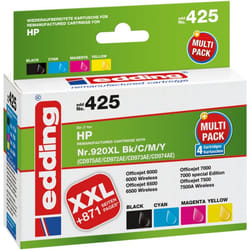 Edding EDD-425 cartouche d'encre 4 pièce(s) Compatible Noir, Magenta, Jaune, Cyan