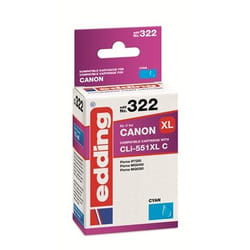 Edding EDD-322 cartouche d'encre 1 pièce(s) Compatible Rendement élevé (XL) Cyan