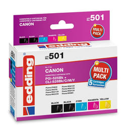Edding EDD-501 cartouche d'encre Noir, Cyan, Magenta, Jaune