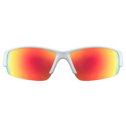 Uvex Sportstyle 215 Lunettes Multi-sport Unisexe Demi-contour Rouge, Blanc
