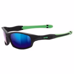 Uvex Sportstyle 507, Enfant, Unisexe, Rectangulaire, Cerclé, Noir, Vert, Noir, Vert