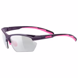Uvex sportstyle 802 v, Lunettes de cyclisme, Sans monture, Violet, Rose, Violet, Bicyclette, 1-3
