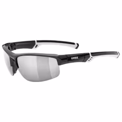 Uvex Sportstyle 226, Lunettes Multi-sport, Cerclé, Noir, Blanc, Noir, Blanc, Argent