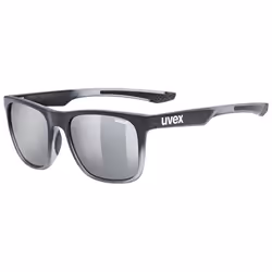 Uvex Lgl 42, Adulte, Carré, Cerclé, Noir, Argent, Noir, Argent, Transparent