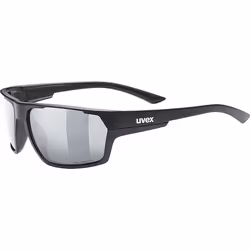 Uvex sportstyle 233 P, Lunettes Multi-sport, Unisexe, Cerclé, Noir, Noir, Argent