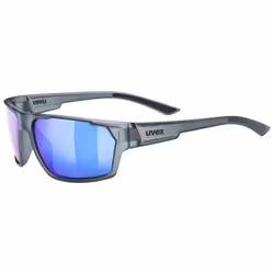 Uvex sportstyle 233 P, Lunettes Multi-sport, Unisexe, Cerclé, Gris, Gris, Bleu
