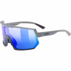 Uvex sportstyle 235, Lunettes Multi-sport, Unisexe, Demi-contour, Gris, Gris, Bleu