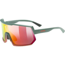 Uvex sportstyle 235 Lunettes Multi-sport Unisexe Demi-contour Vert, Rouge