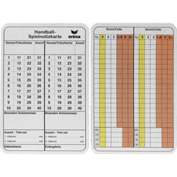 Cartons pour annotations Arbitre Handall Erima