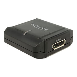 DeLOCK 11464 changeur de genre de câble Displayport 20 pin, DC 5V Displayport 20 pin Noir