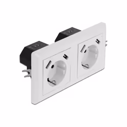 DeLOCK 11475, CEE 7/3 + USB, Blanc, Plastique, 250 V, 16 A, 50 Hz