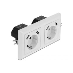 DeLOCK 11475 prise de courant CEE 7/3 + USB Blanc