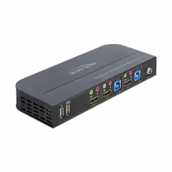 DeLOCK 11481 commutateur écran, clavier et souris Noir